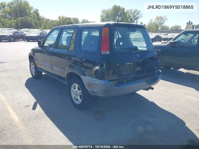 2000 Honda Cr-V Ex VIN: JHLRD1869YS018865 Lot: 40579774