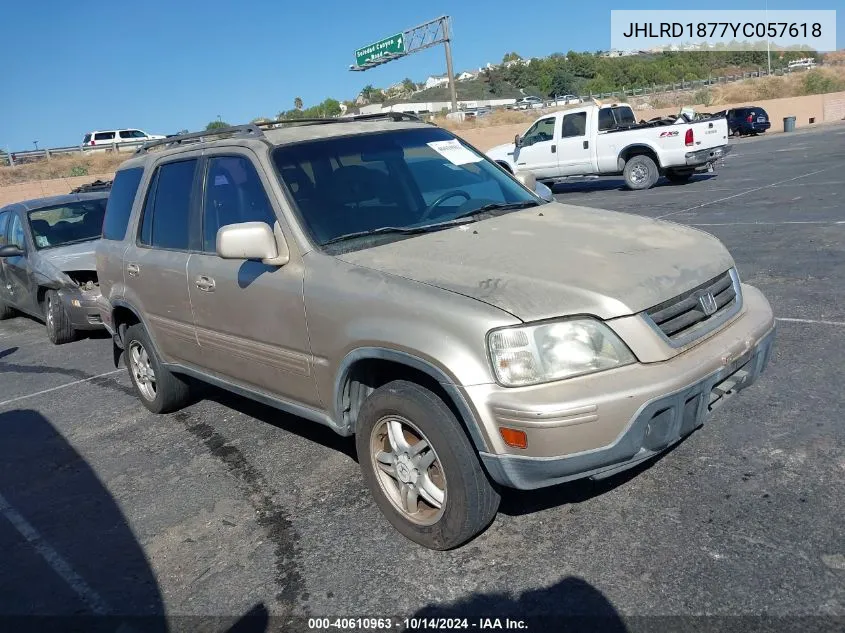 2000 Honda Cr-V Special Edition VIN: JHLRD1877YC057618 Lot: 40610963