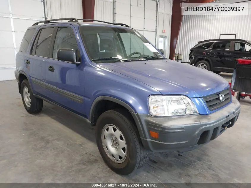 2000 Honda Cr-V Lx VIN: JHLRD1847YC039397 Lot: 40616827