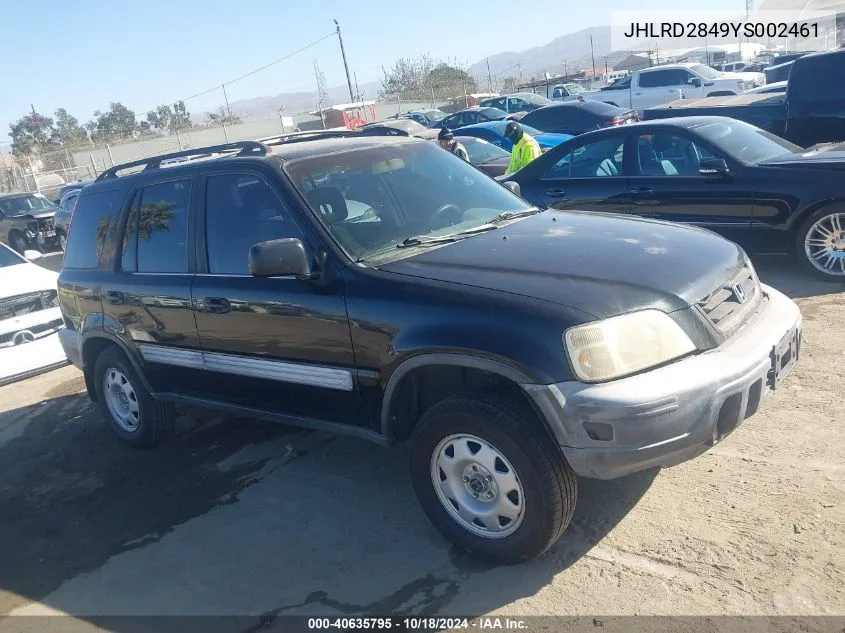 2000 Honda Cr-V Lx VIN: JHLRD2849YS002461 Lot: 40635795