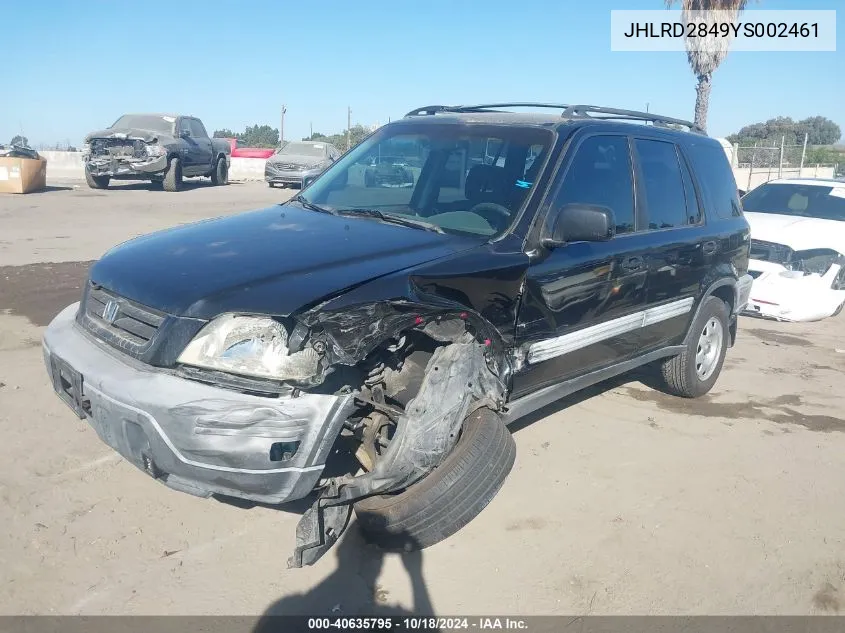 2000 Honda Cr-V Lx VIN: JHLRD2849YS002461 Lot: 40635795