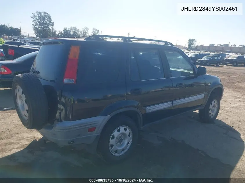 2000 Honda Cr-V Lx VIN: JHLRD2849YS002461 Lot: 40635795