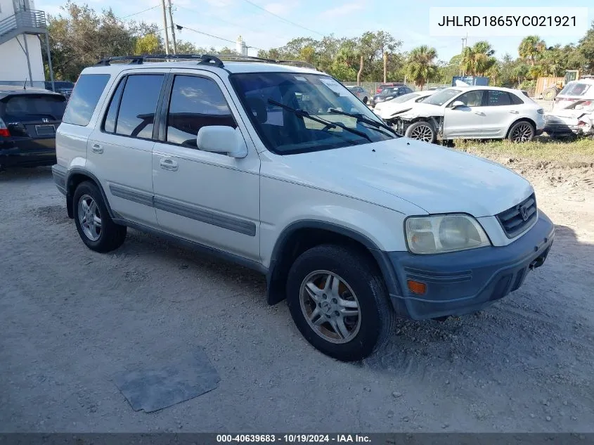 2000 Honda Cr-V Ex VIN: JHLRD1865YC021921 Lot: 40639683