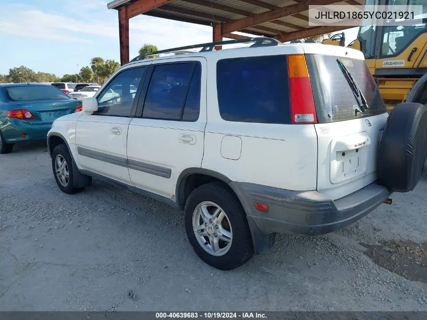 2000 Honda Cr-V Ex VIN: JHLRD1865YC021921 Lot: 40639683