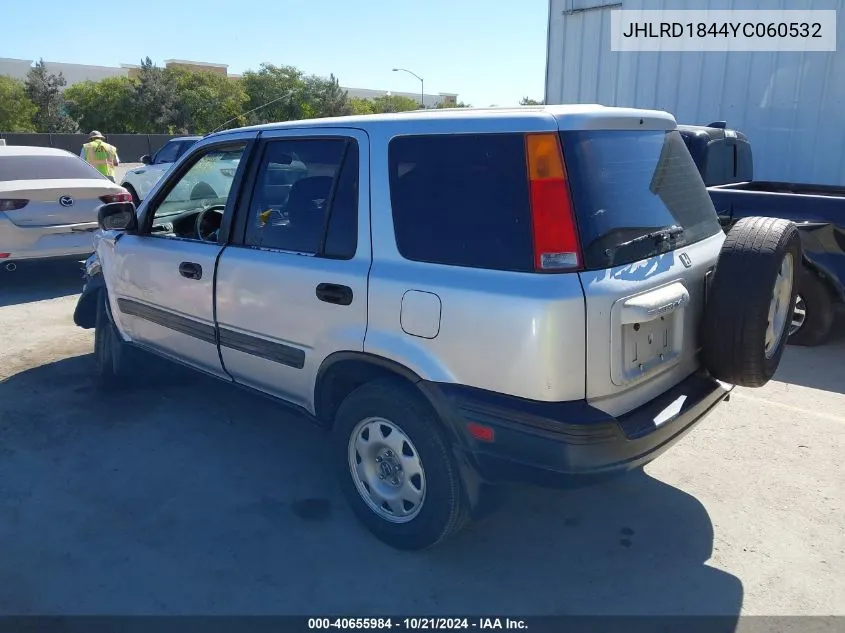 2000 Honda Cr-V Lx VIN: JHLRD1844YC060532 Lot: 40655984