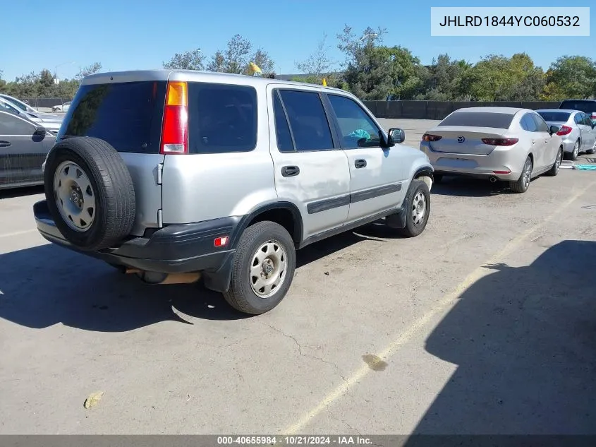 2000 Honda Cr-V Lx VIN: JHLRD1844YC060532 Lot: 40655984