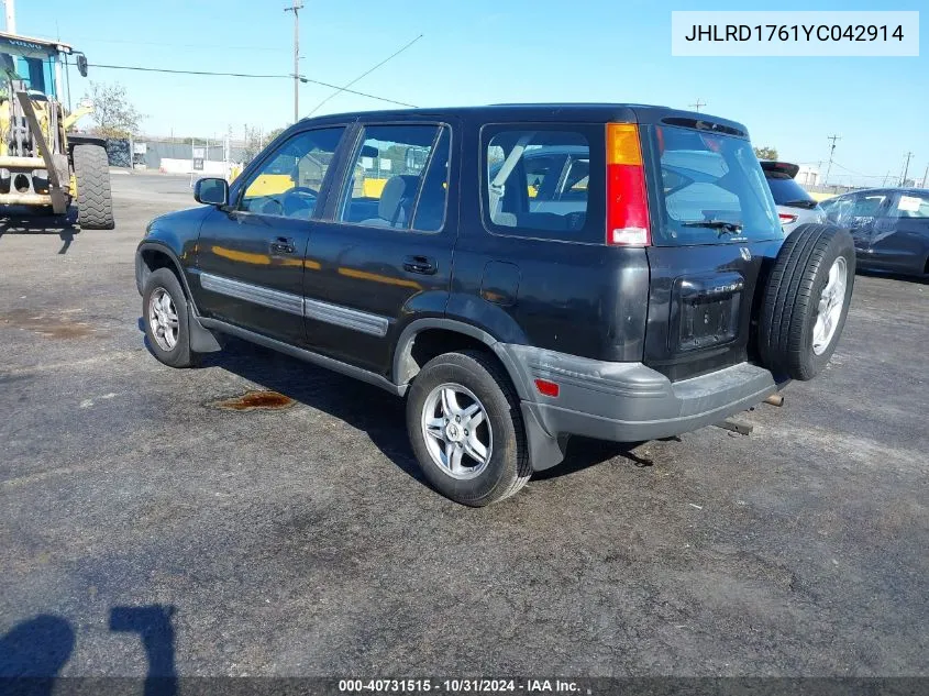 2000 Honda Cr-V Ex VIN: JHLRD1761YC042914 Lot: 40731515