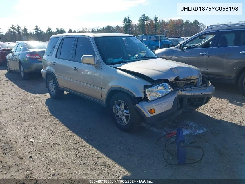 2000 Honda Cr-V Special Edition VIN: JHLRD1875YC058198 Lot: 40738838