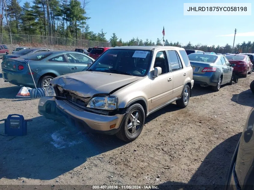 2000 Honda Cr-V Special Edition VIN: JHLRD1875YC058198 Lot: 40738838