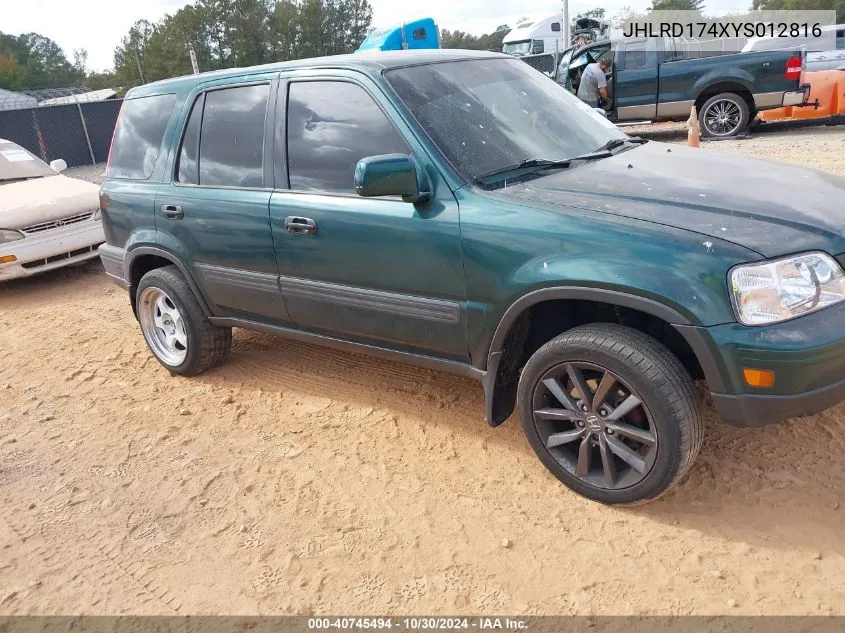 2000 Honda Cr-V Lx VIN: JHLRD174XYS012816 Lot: 40745494