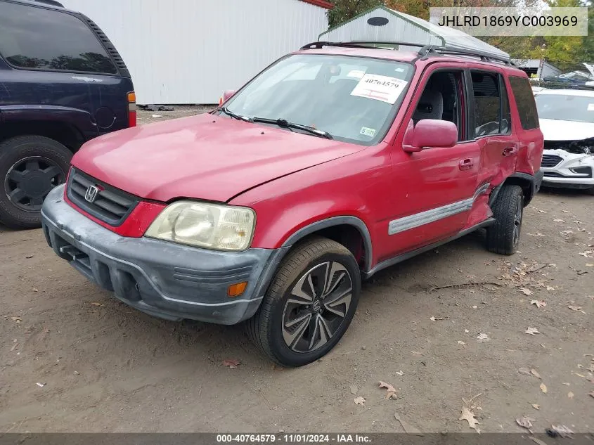 2000 Honda Cr-V Ex VIN: JHLRD1869YC003969 Lot: 40764579