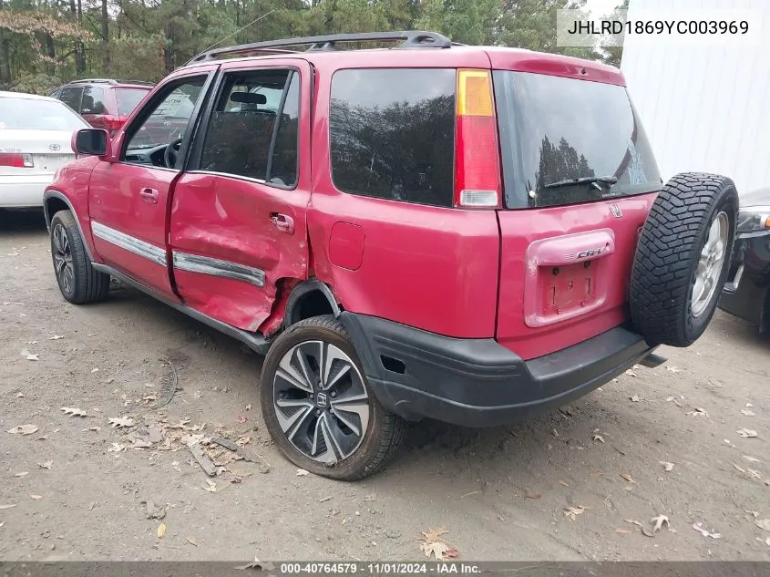 2000 Honda Cr-V Ex VIN: JHLRD1869YC003969 Lot: 40764579