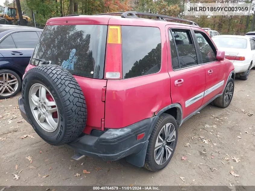 2000 Honda Cr-V Ex VIN: JHLRD1869YC003969 Lot: 40764579