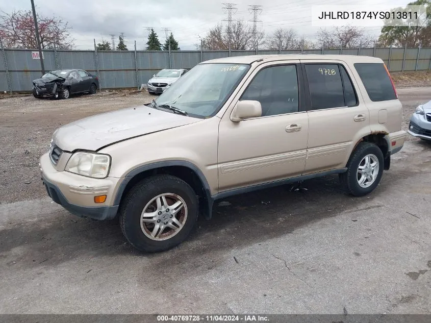 2000 Honda Cr-V Special Edition VIN: JHLRD1874YS013811 Lot: 40769728