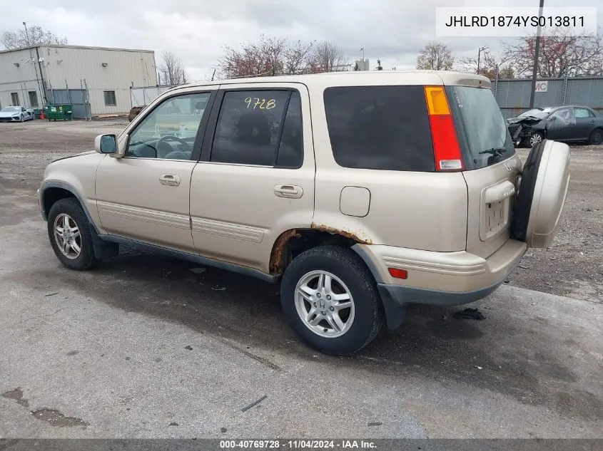 2000 Honda Cr-V Special Edition VIN: JHLRD1874YS013811 Lot: 40769728