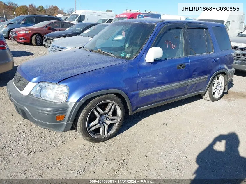 2000 Honda Cr-V Ex VIN: JHLRD1868YC030855 Lot: 40769961