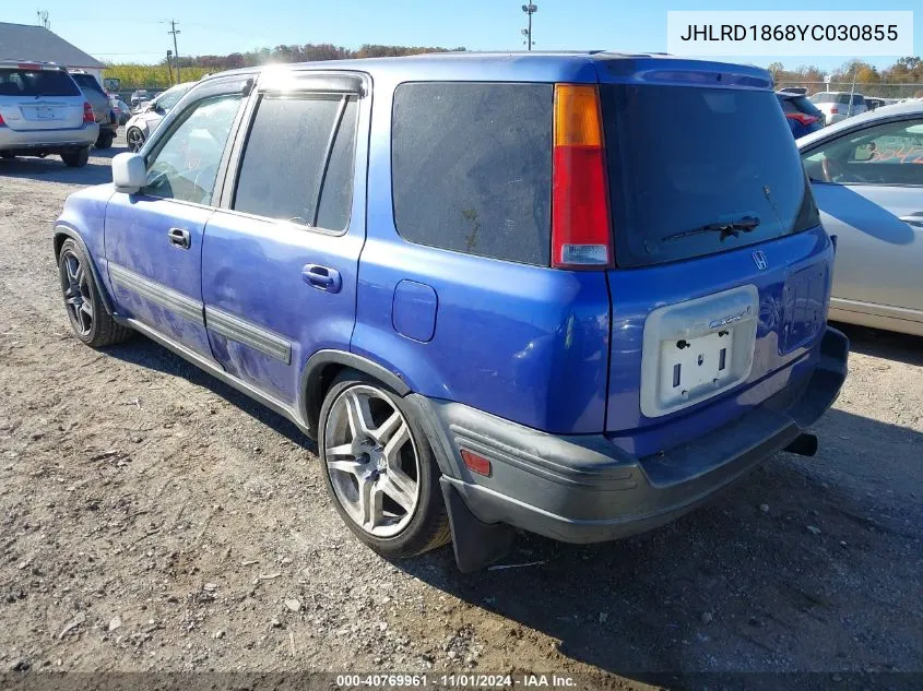 2000 Honda Cr-V Ex VIN: JHLRD1868YC030855 Lot: 40769961