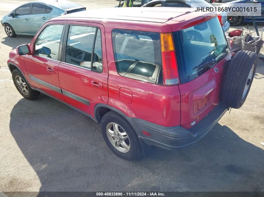 2000 Honda Cr-V Ex VIN: JHLRD1868YC001615 Lot: 40833990