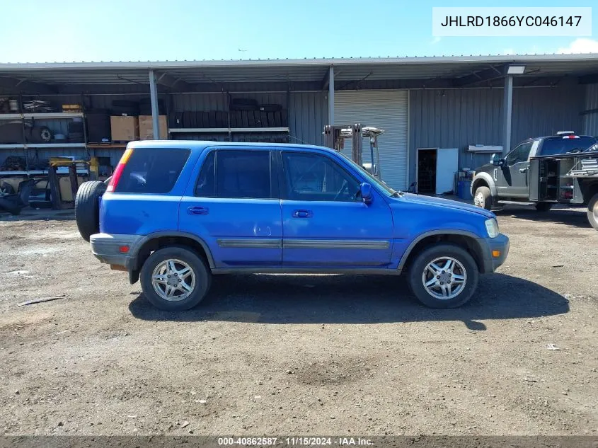 2000 Honda Cr-V Ex VIN: JHLRD1866YC046147 Lot: 40862587