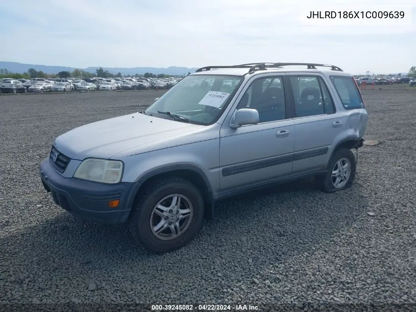 2001 Honda Cr-V Ex VIN: JHLRD186X1C009639 Lot: 39245082