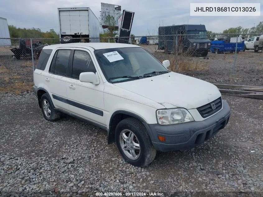 2001 Honda Cr-V Ex VIN: JHLRD18681C013026 Lot: 40297606