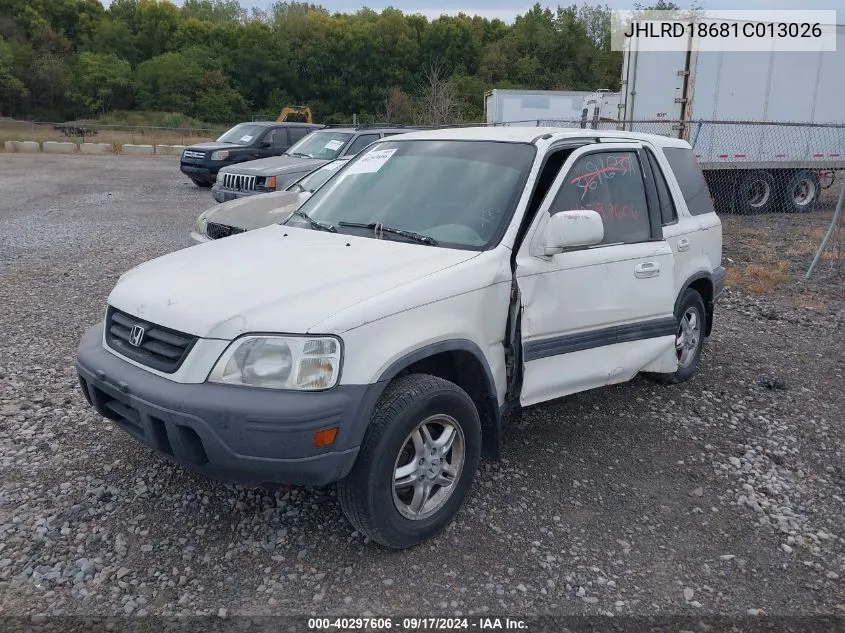 2001 Honda Cr-V Ex VIN: JHLRD18681C013026 Lot: 40297606