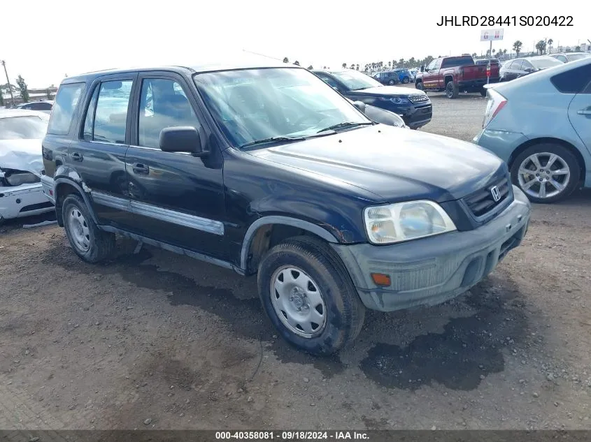 2001 Honda Cr-V Lx VIN: JHLRD28441S020422 Lot: 40358081