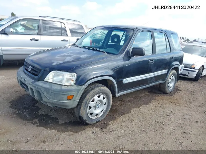 2001 Honda Cr-V Lx VIN: JHLRD28441S020422 Lot: 40358081