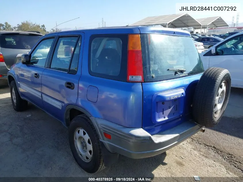 2001 Honda Cr-V Lx VIN: JHLRD28441C007292 Lot: 40378925