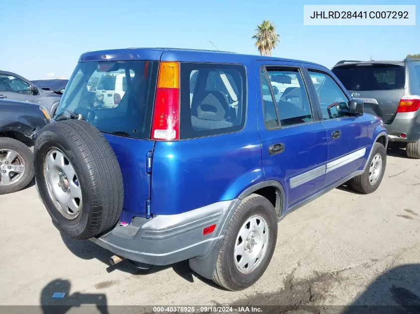 2001 Honda Cr-V Lx VIN: JHLRD28441C007292 Lot: 40378925