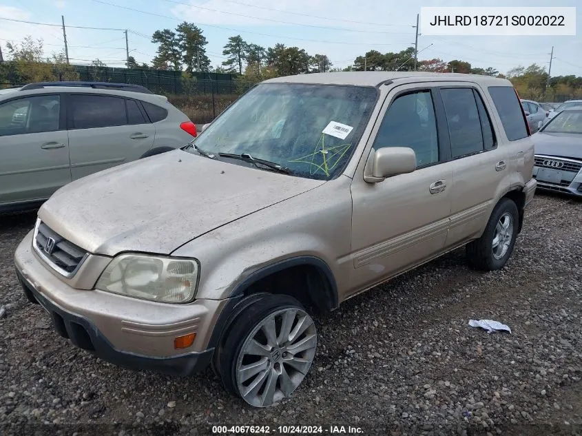 2001 Honda Cr-V Special Edition VIN: JHLRD18721S002022 Lot: 40676242