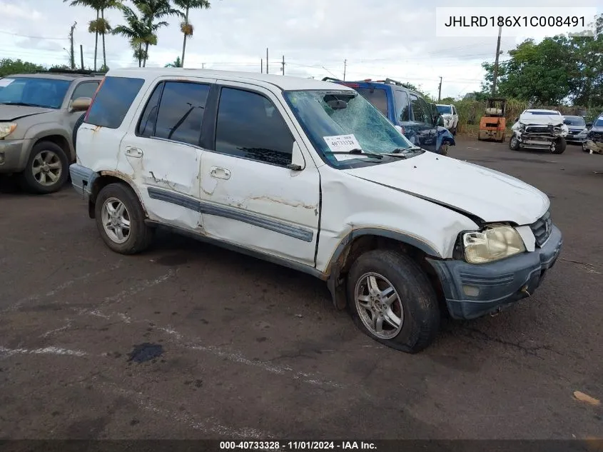 2001 Honda Cr-V Ex VIN: JHLRD186X1C008491 Lot: 40733328