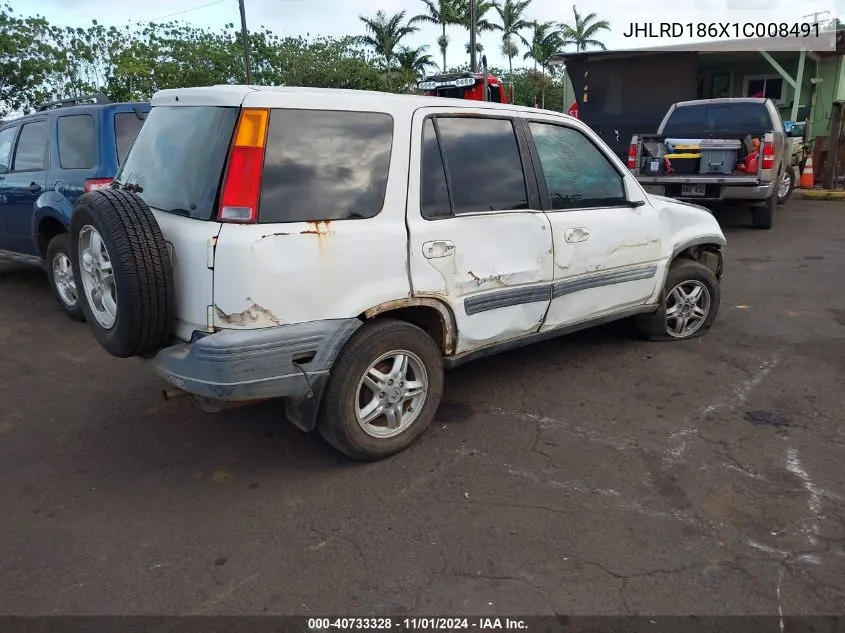 2001 Honda Cr-V Ex VIN: JHLRD186X1C008491 Lot: 40733328