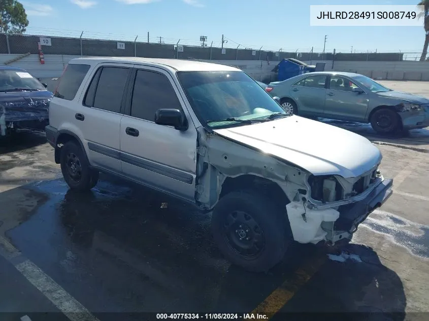 2001 Honda Cr-V Lx VIN: JHLRD28491S008749 Lot: 40775334