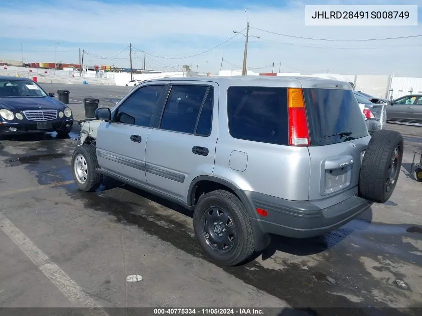 2001 Honda Cr-V Lx VIN: JHLRD28491S008749 Lot: 40775334