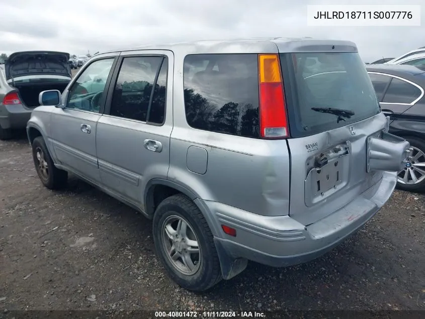 2001 Honda Cr-V Special Edition VIN: JHLRD18711S007776 Lot: 40801472