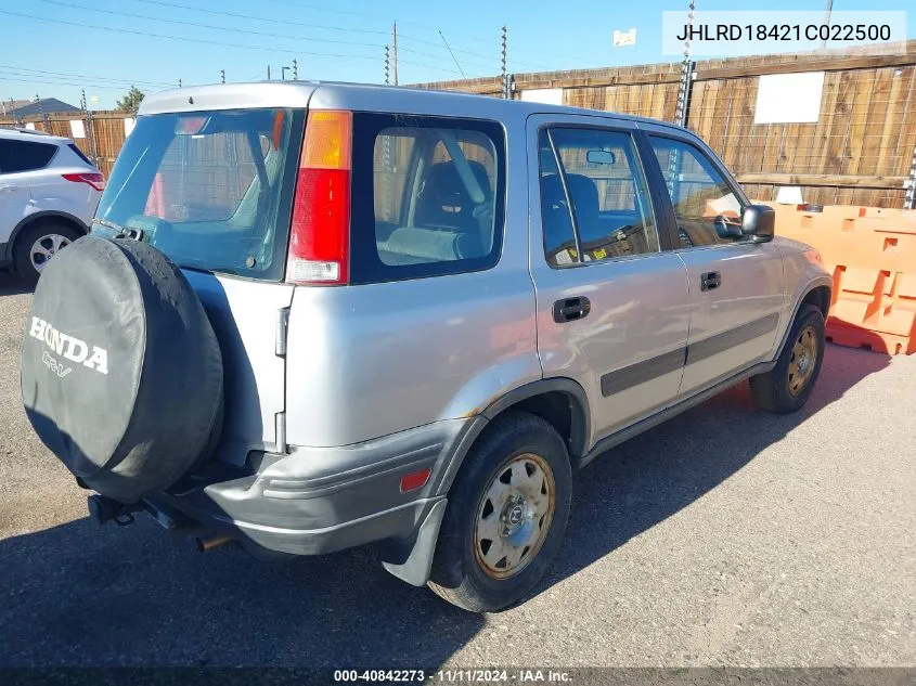 2001 Honda Cr-V Lx VIN: JHLRD18421C022500 Lot: 40842273