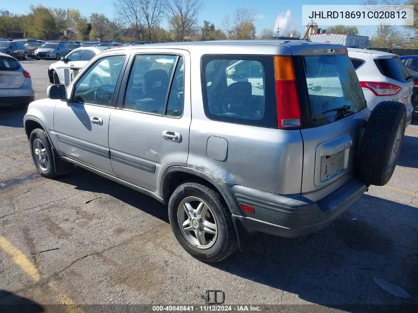 2001 Honda Cr-V Ex VIN: JHLRD18691C020812 Lot: 40848641