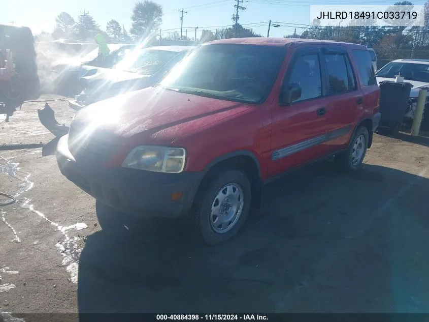 2001 Honda Cr-V Lx VIN: JHLRD18491C033719 Lot: 40884398