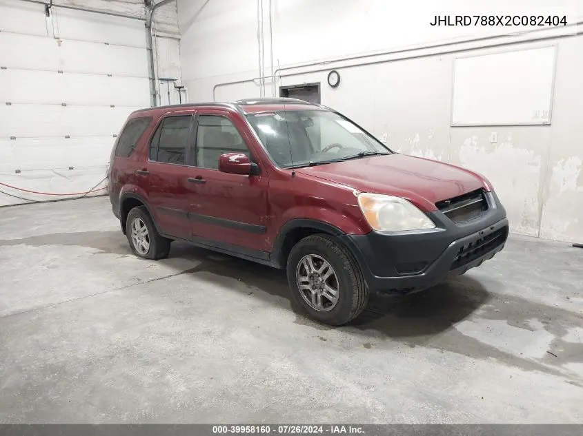 2002 Honda Cr-V Ex VIN: JHLRD788X2C082404 Lot: 39958160