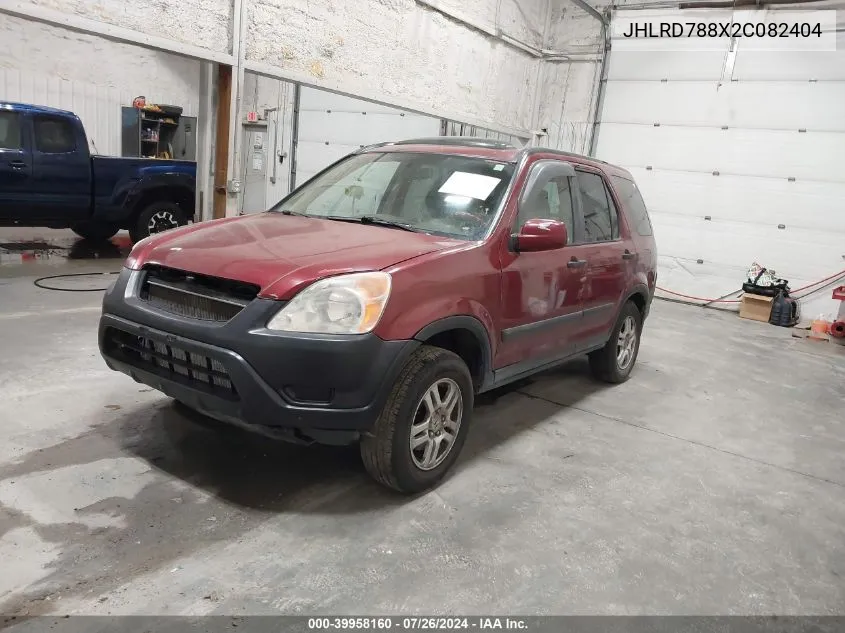 2002 Honda Cr-V Ex VIN: JHLRD788X2C082404 Lot: 39958160