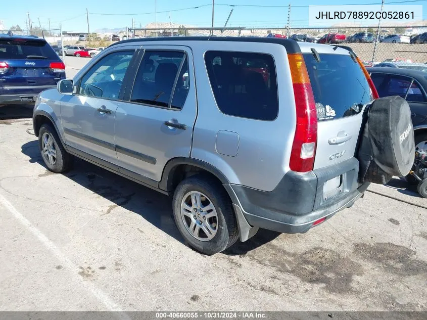 2002 Honda Cr-V Ex VIN: JHLRD78892C052861 Lot: 40660055