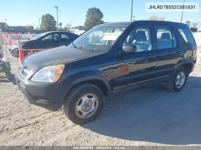 JHLRD78552C081831 2002 Honda Cr-V Lx