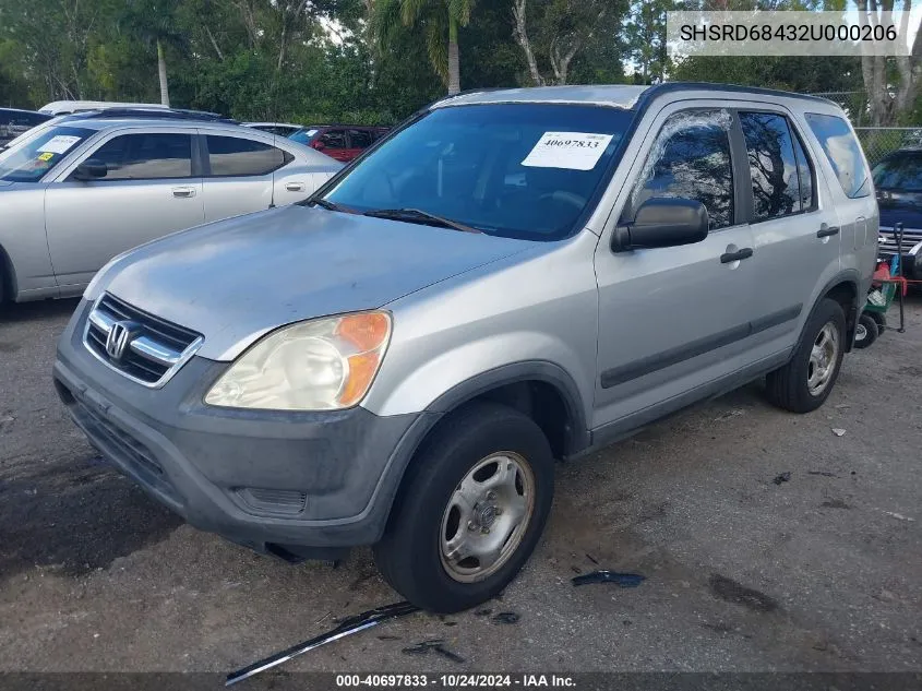 SHSRD68432U000206 2002 Honda Cr-V Lx