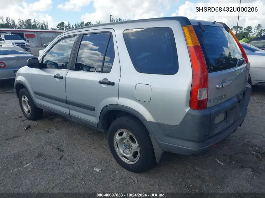 SHSRD68432U000206 2002 Honda Cr-V Lx