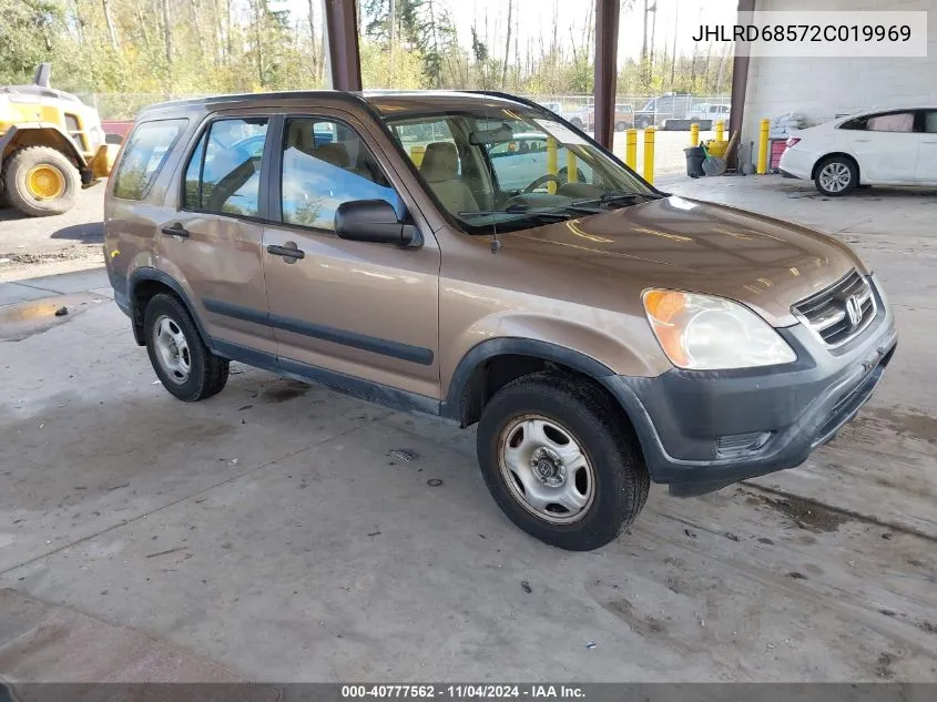 2002 Honda Cr-V Lx VIN: JHLRD68572C019969 Lot: 40777562