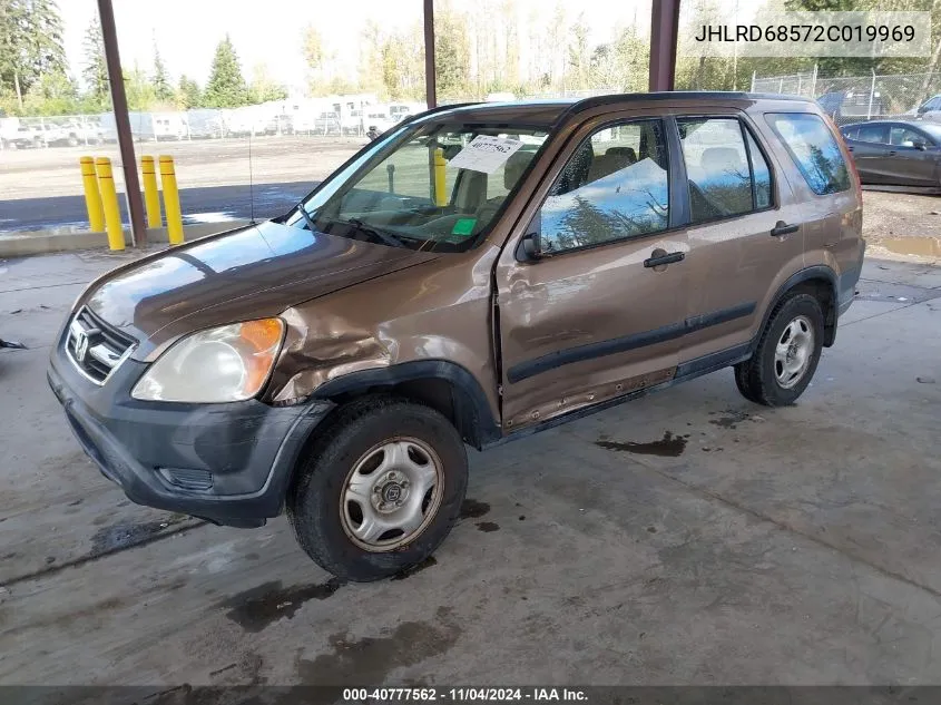 2002 Honda Cr-V Lx VIN: JHLRD68572C019969 Lot: 40777562