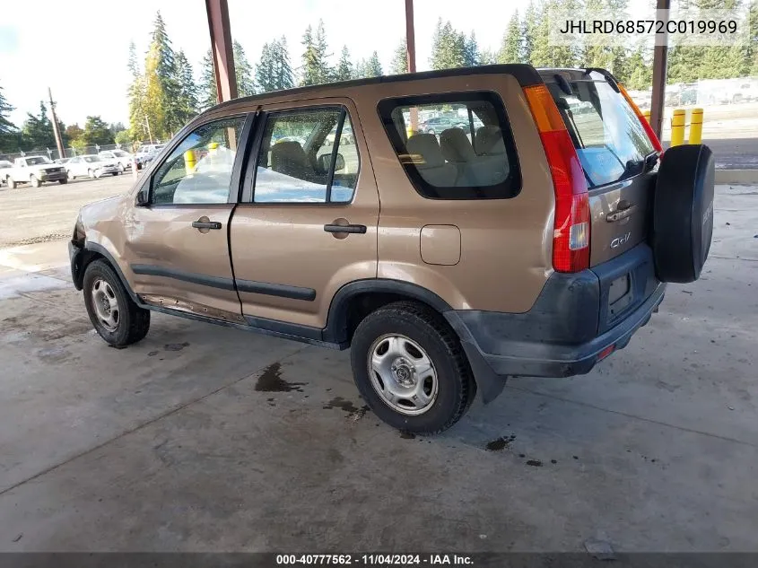 2002 Honda Cr-V Lx VIN: JHLRD68572C019969 Lot: 40777562