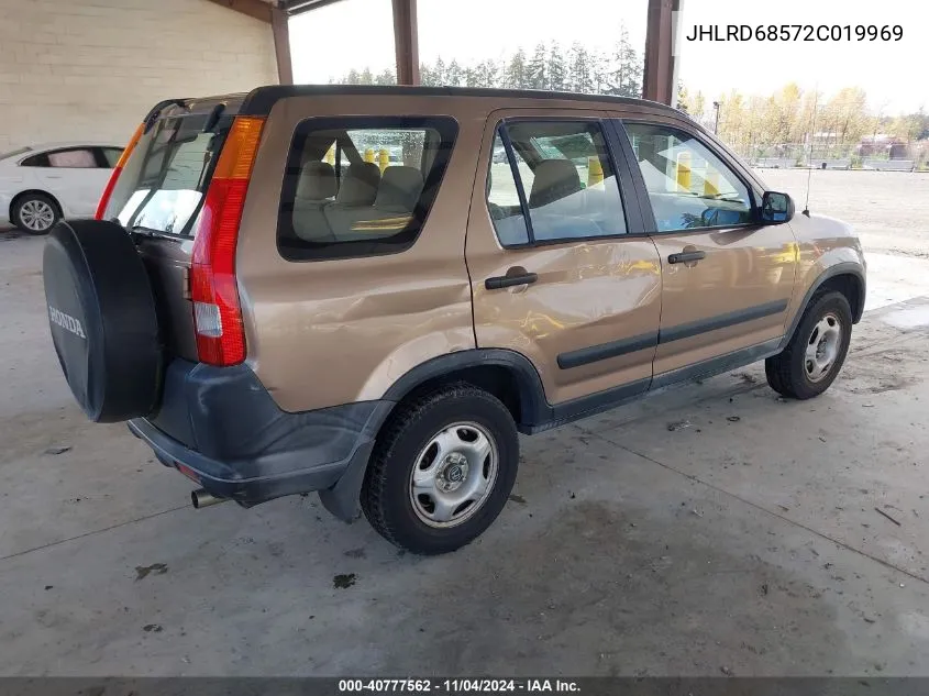 2002 Honda Cr-V Lx VIN: JHLRD68572C019969 Lot: 40777562