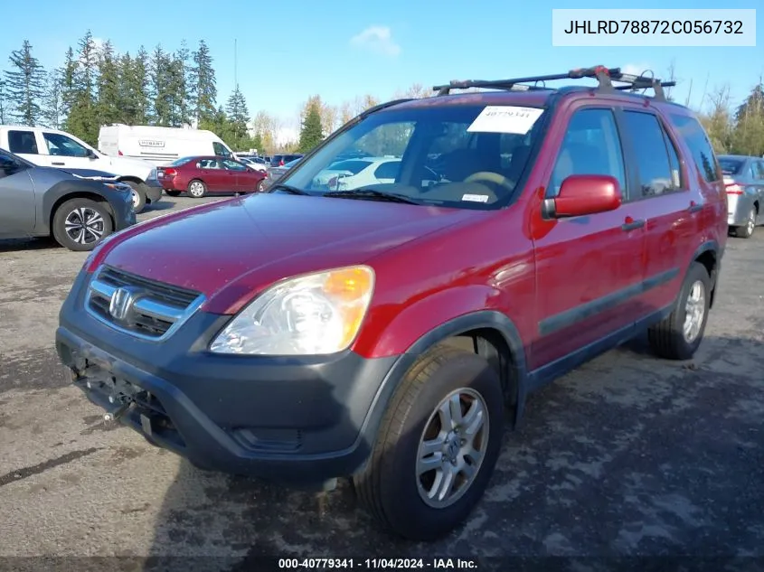 2002 Honda Cr-V Ex VIN: JHLRD78872C056732 Lot: 40779341